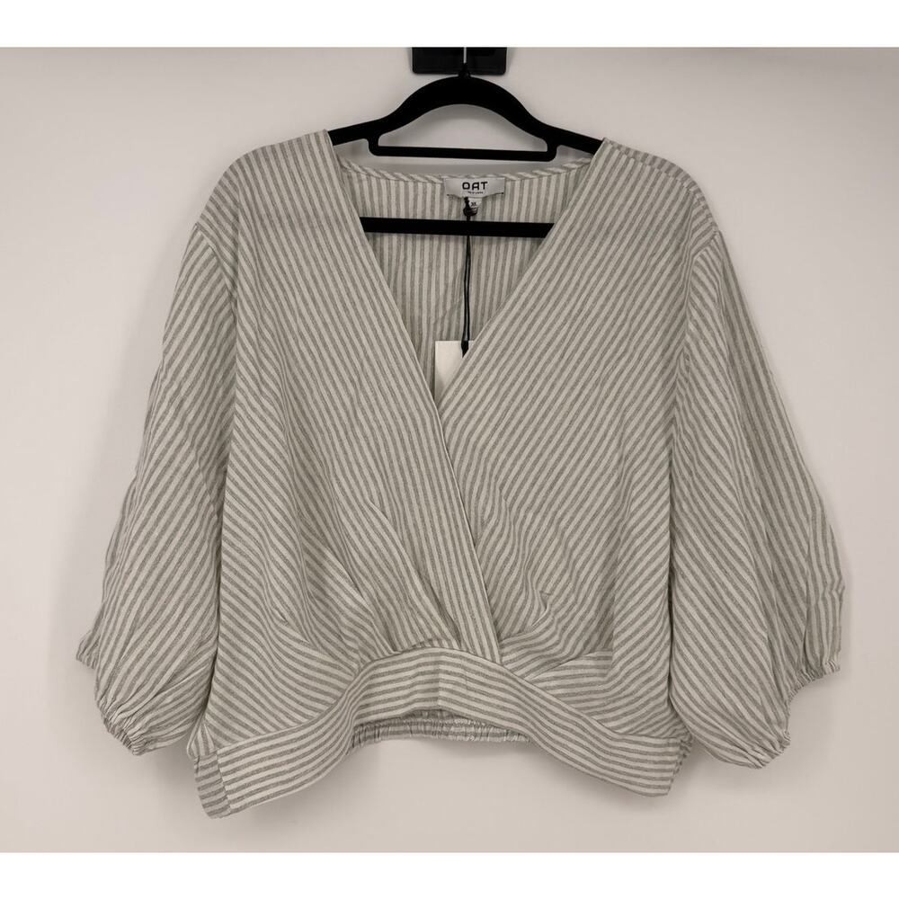 Oat New York cropped wrap top
